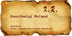 Keszthelyi Roland névjegykártya